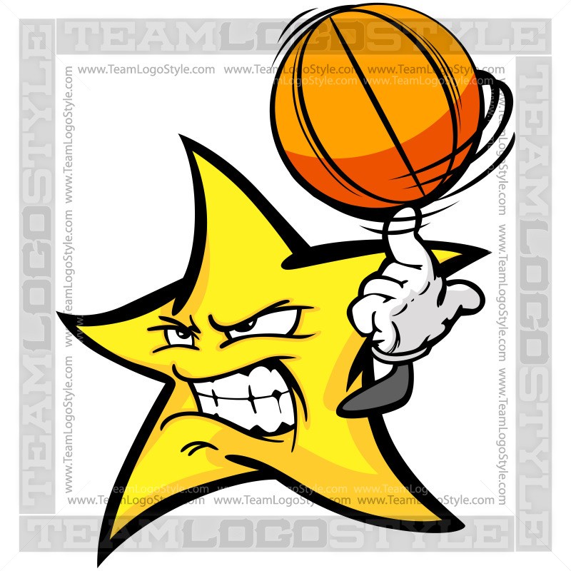 Basketball Star Cartoon Vector Clipart Image